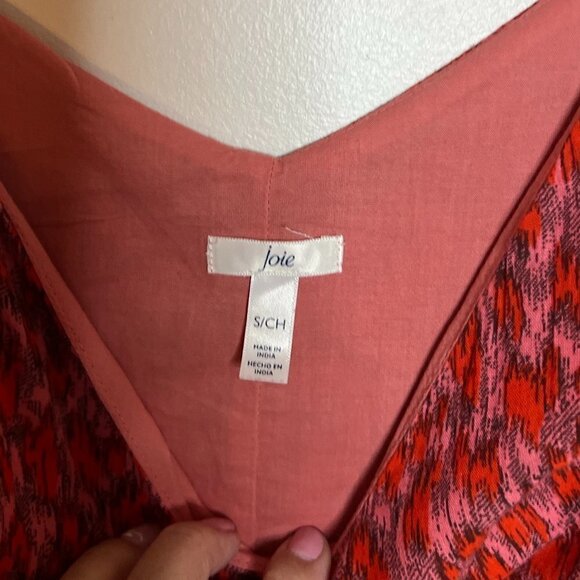 NWT Joie Red Bondi Tiered Maxi Dress Tea Rose Size Small - Picture 4 of 10